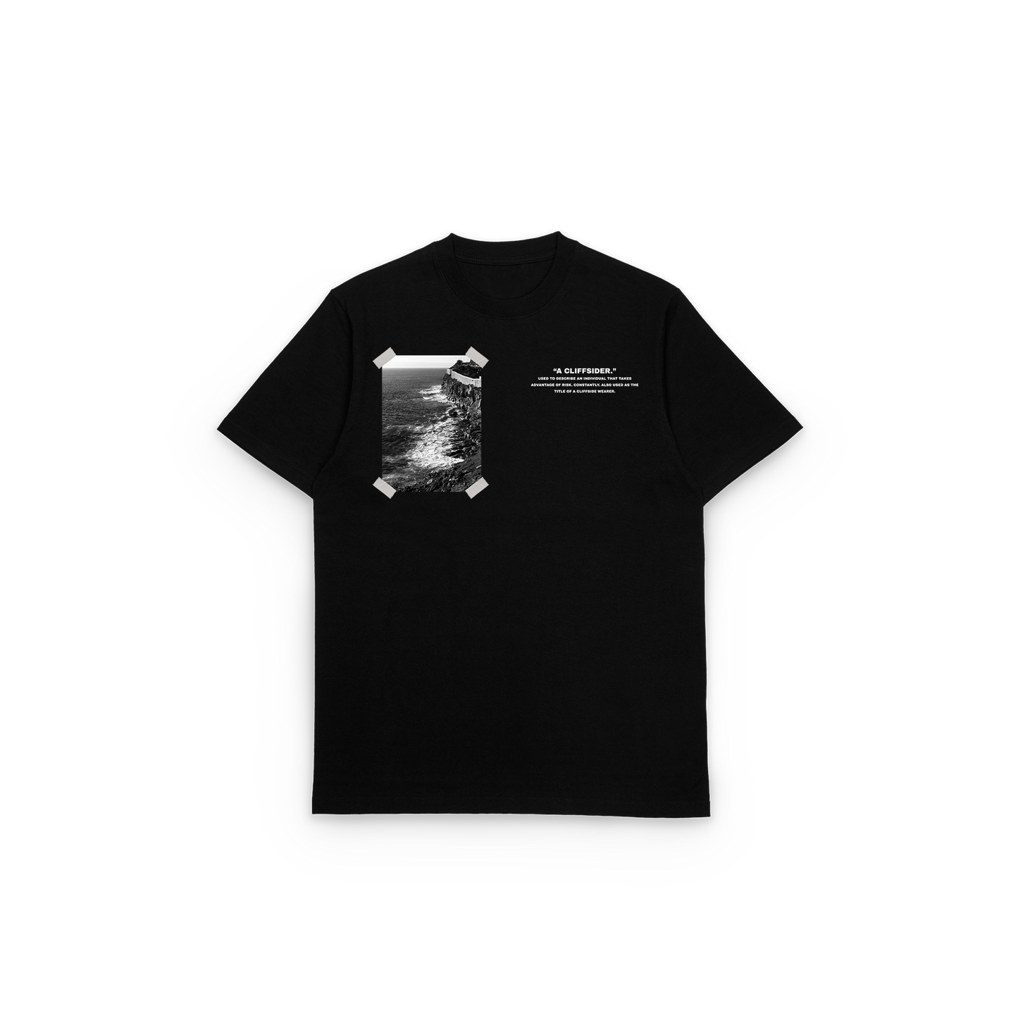 "A CliffSider V2" - CliffSide Premium Black Tee