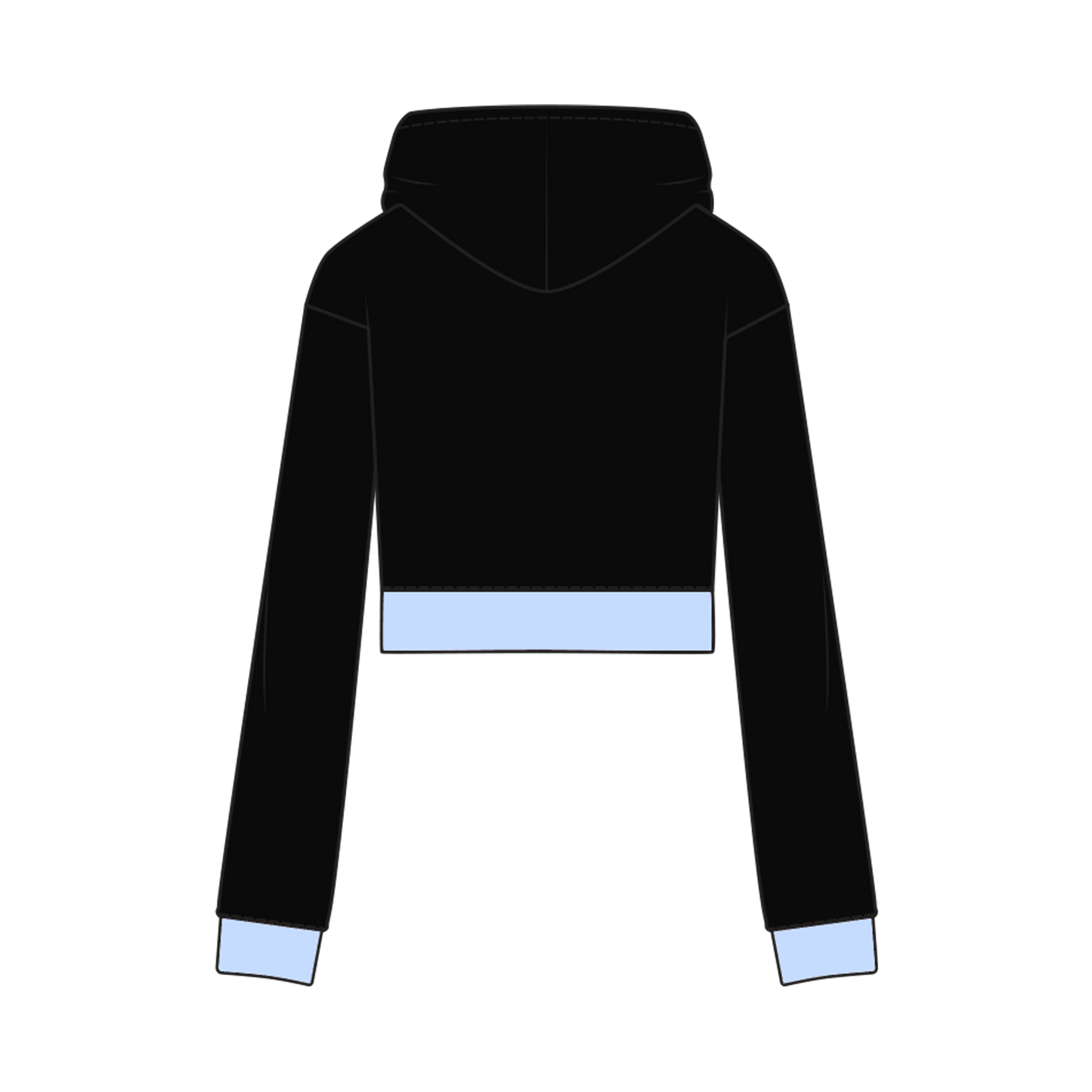 "QueenFly (Blue)" - CliffSide Black Zip-Up Hoodie