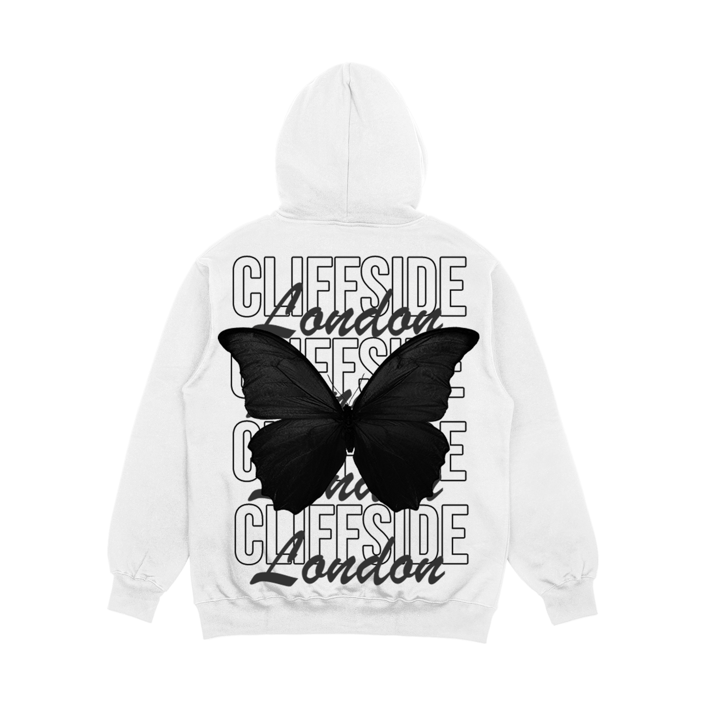 "GS Butterfly" - CliffSide Premium White Hoodie