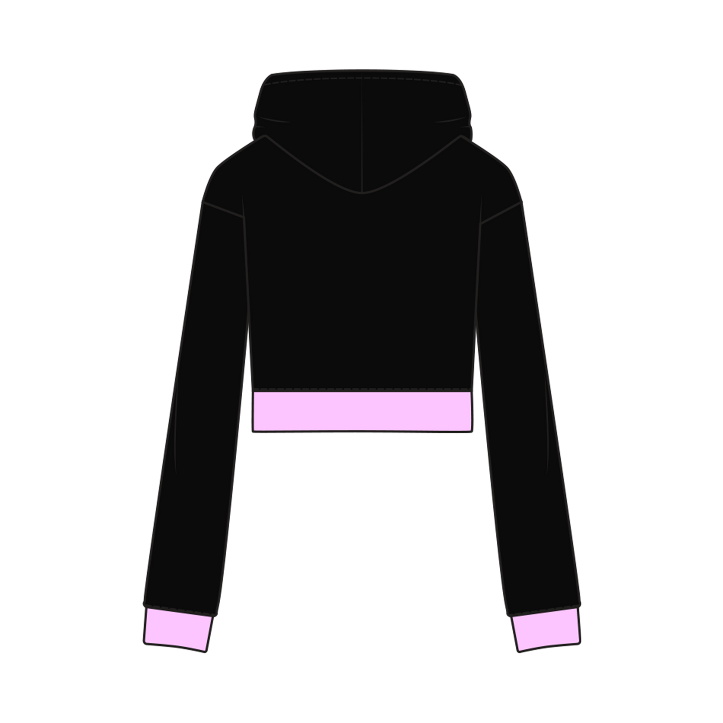 "QueenFly (Pink)" - CliffSide Black Zip-Up Hoodie