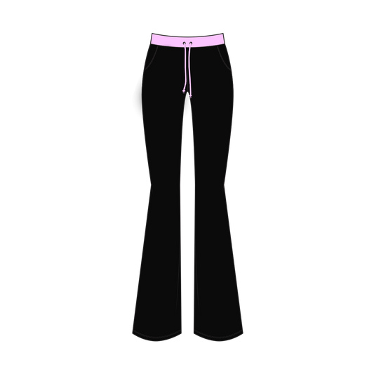 "QueenFly (Pink)" - CliffSide Black Joggers