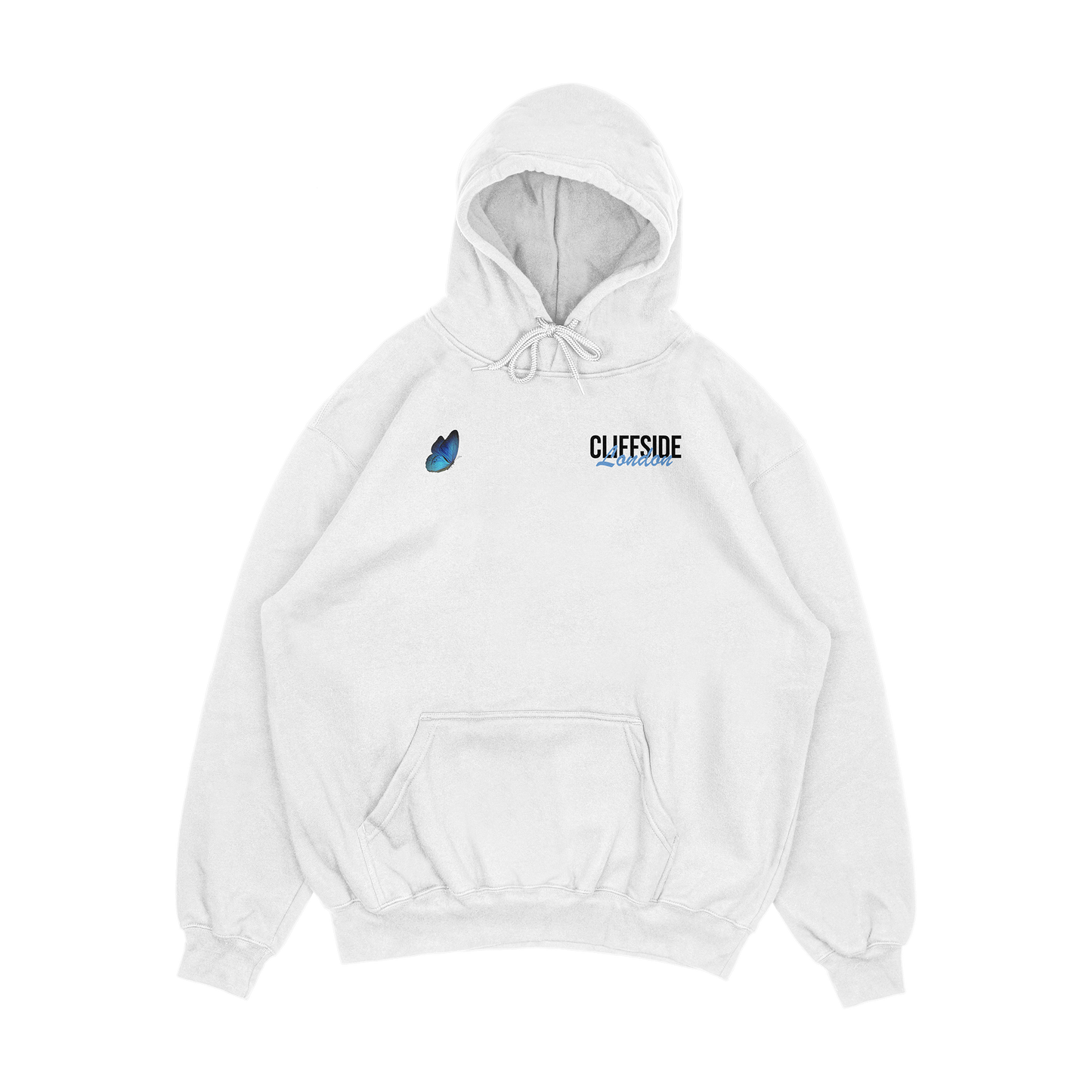 "Butterfly" - CliffSide Premium White Hoodie