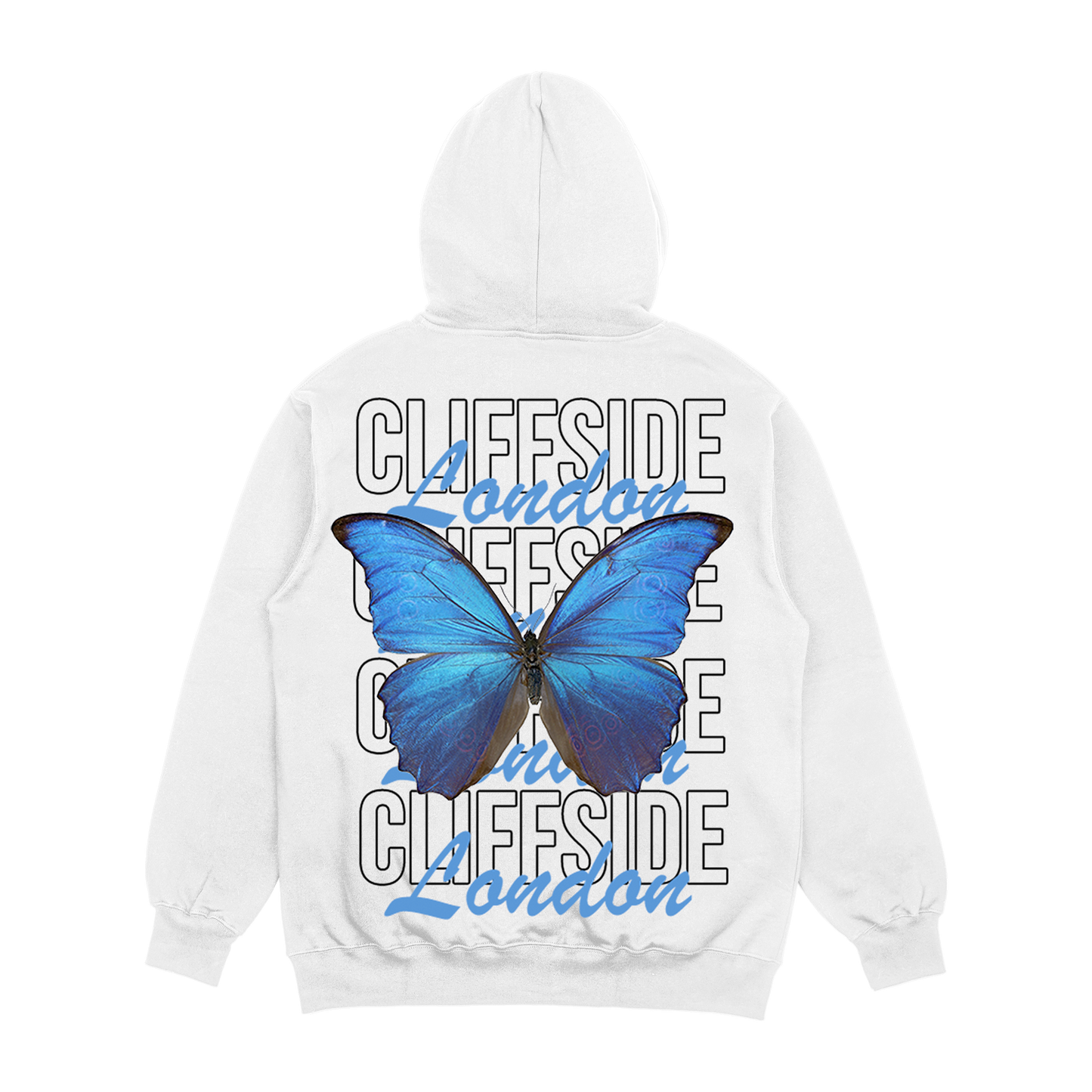 "Butterfly" - CliffSide Premium White Hoodie