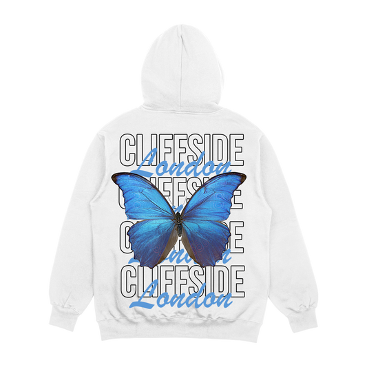 "Butterfly" - CliffSide Premium White Hoodie